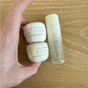 Tatcha The Silk Cream The Silk Peony and The Essence Beauty Bundle